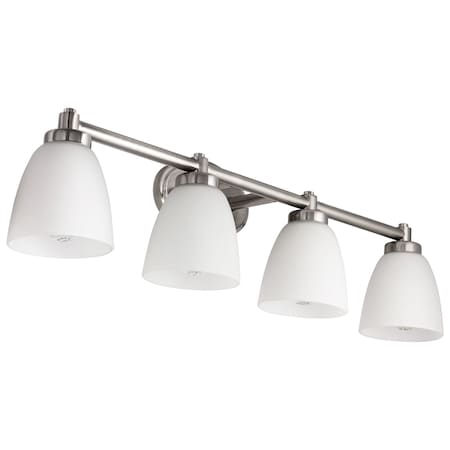 Sunlite Bell Sconce Vanity Fixture, 100W Max, Four E26, 120 Volts, Indoor, UL Listed, White 45060-SU